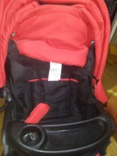 Twin baby red pushchairs/ pram with universal double rain cover dust wind shield