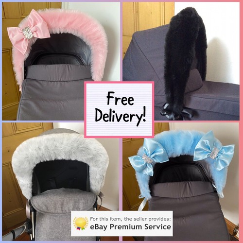 Fluffy faux fur - -faux, pram