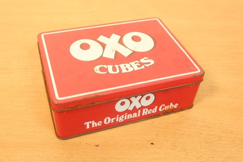Vintage oxo cubes - metal, tin