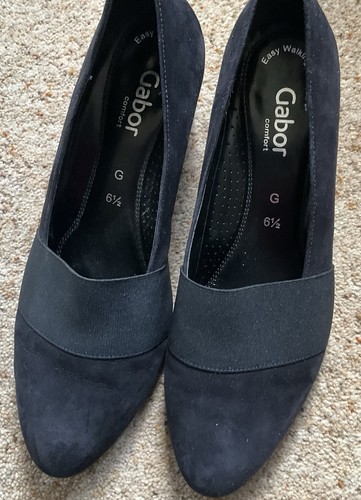 Gabor ladies suede shoes blue - suede,