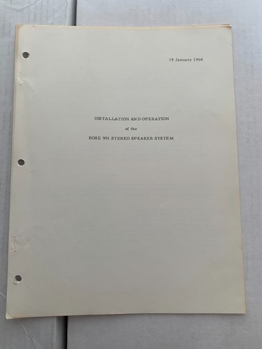 Bose 901 installation - bose, and
