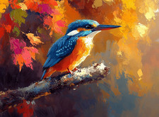Kingfisher Bird Canvas Picture