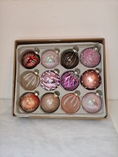 12 Large Glass Baubles Christmas Tree Hanging Decorations 8cm Rachel Zoe