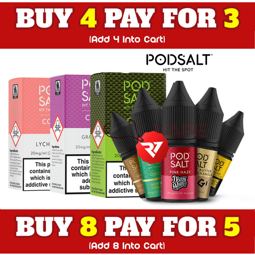 Pod salt 10ml nic - 10ml, salts