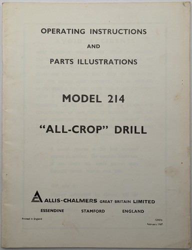 Allis chalmers model 214 all - allis,