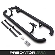 3" MATTE BLACK STAINLESS SIDE BARS STEPS FOR LAND ROVER DEFENDER 110 L316 83-16