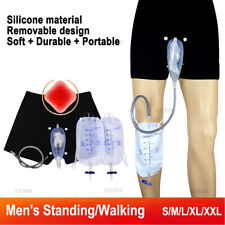 New Men Urinal Leg Bag Silicone Urine Funnel Pee Holder Collector With Catheter