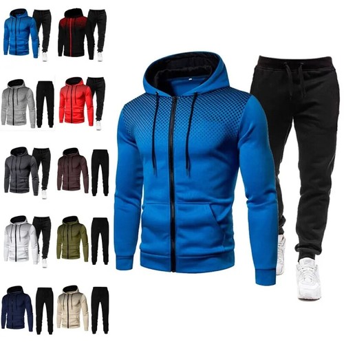 Mens 2pcs hooded tracksuit - 2pcs, set