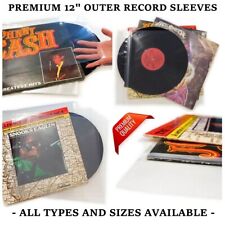 12 Inch Clear Plastic Outer Polythene Record Sleeves 12" Vinyl Covers All Sizes