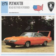 1970 PLYMOUTH ROAD RUNNER SUPERBIRD Classic Car Photo/Info Maxi Card
