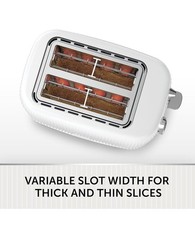 Breville Bold 2 Slice Toaster White Silver Wide Slot RRP £32.99 - 