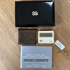 Seiko 74102 Pocket LCD Alarm Clock With Dual Zone Timer