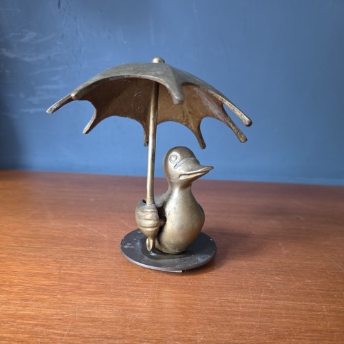 Vintage solid brass - brass, duck