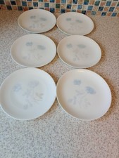 WEDGWOOD BONE CHINA ICE ROSE DESIGN 6 X SIDE/CAKE PLATES