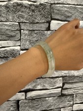 Genuine Natural Tianshan Jade Bangle Bracelet with unique pattern 58mm Jewelry 