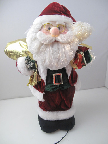 Vintage fibre optic santa - vintage, 17