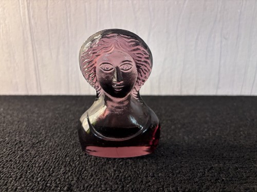 Crystal paperweight bust woman - crystal,