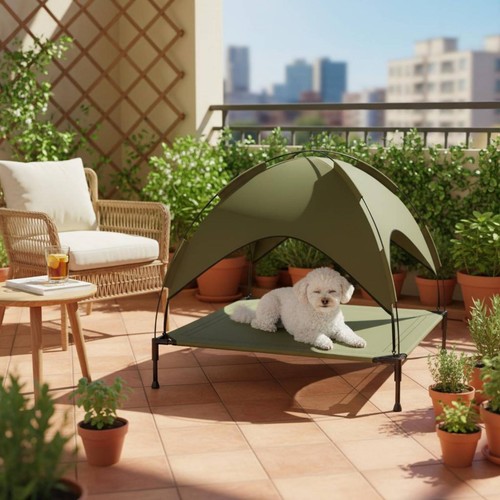 Shade tent dog bed stitched - dog,