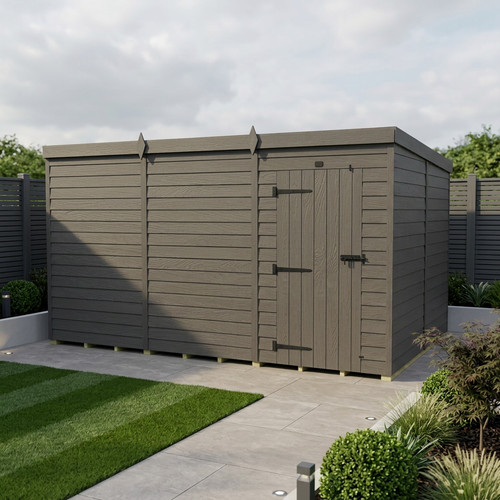 12x8 pent composite shed - 12x8,