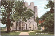 Vintage Postcard Malling Abbey Tower West England