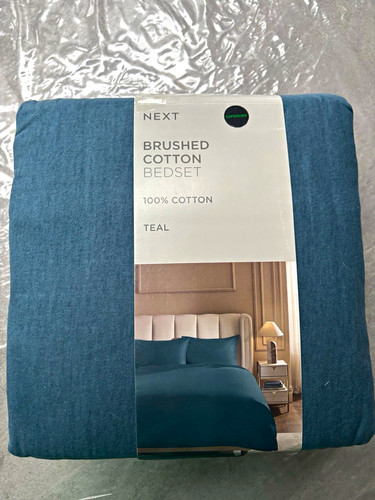 Next 100 brushed cotton teal - brushed,