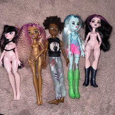 Mattel Monster High 5 Doll Bundle G3 Draculaura Clawdeen Frankie Clawd Nude