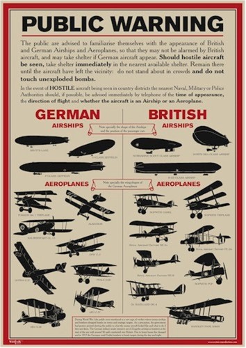 Ww1 poster british german - a3,