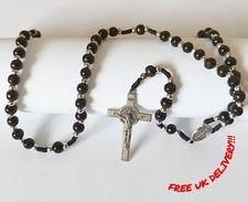 Wooden Rosary Beads Necklaces Catholic Religious Christian Cross Traditional 
