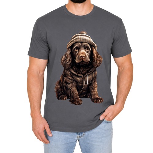 Cute cocker spaniel puppy mens - puppy,