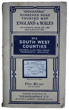 GEOGRAPHIA Numbered Road Touring Map England & Wales Map 2 South West Counties