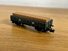 Lima N Gauge Long Wheelbase Open Wagon in GW Grey Livery. With Load