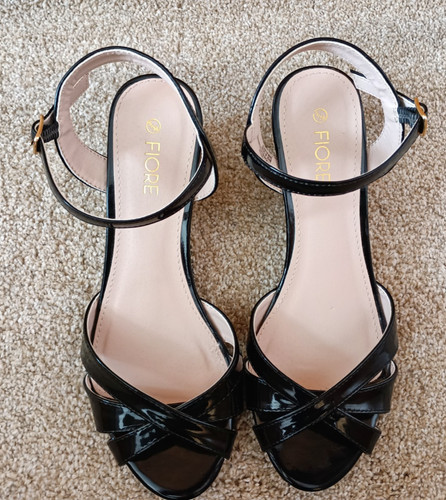 Fiore sandals black patent - sandals,