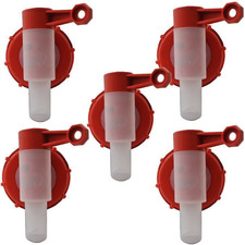 5x Drum Taps DIN61 Vented Flow Spout – No Glug, Leak-Free, for 20L–25L Drums
