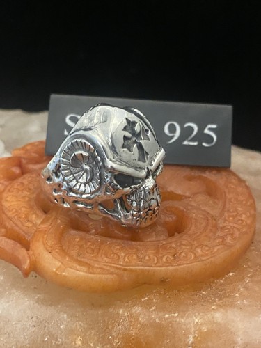 Chunky silver skull ring - chunky,