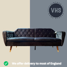CAN DELIVER MODERN BLACK CHESTERFIELD STYLE SOFABED