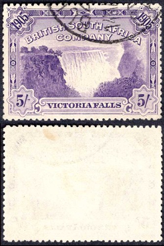 Rhodesia sg99 violet perf - sg99, 5/-