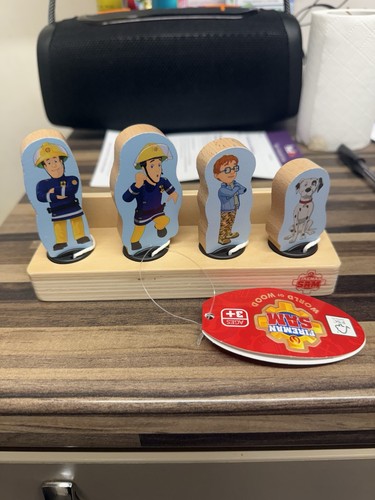 Wooden fireman sam figure - wooden,
