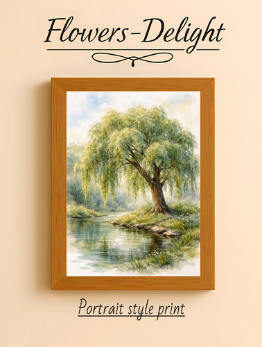 Weeping willow wall art - wall,