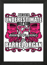 Barrel Organ Musician Framed