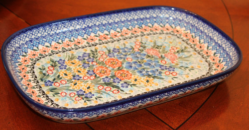 Boleslawiec polish blue rose - blue,