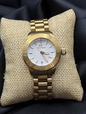 Ladies Folli Follie Gold Bracelet White Dial Date Analog Watch WF8G037BD