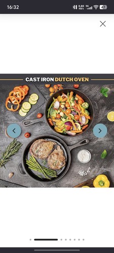 Pre seasoned cast iron - cast, dutch
