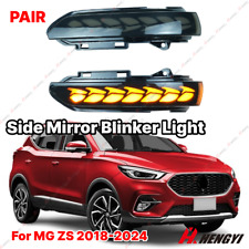 2x Black Wing Side Mirror Blinker Lamps Turn Signal Lights For MG ZS 2018-2024