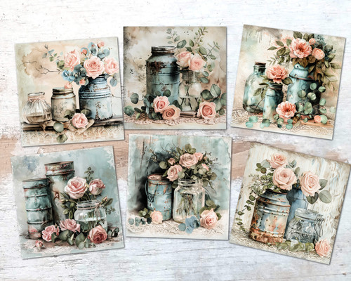 Rustic shabby chic - rustic, roses