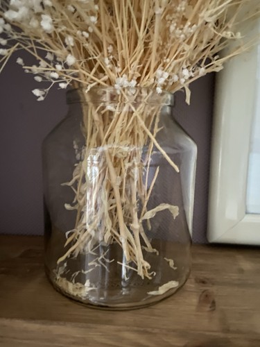 Vintage large clear glass - , jar