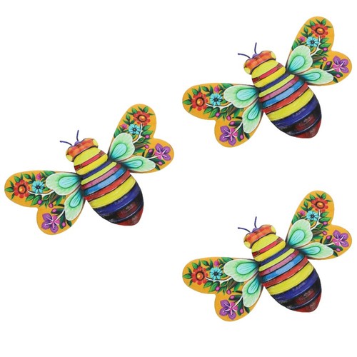 3pcs metal bee wall art - bee,