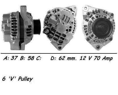 Wai alternator 65amp for honda - alternator,