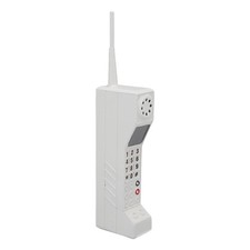 (White) Retro Mobile Phone 80'S 90'S Old Fashioned Portable Brick Cell