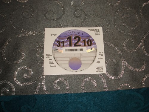 Tax disc 12 10 - ...31,