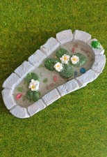  1/12th scale DOLLS HOUSE RESIN GREY POND